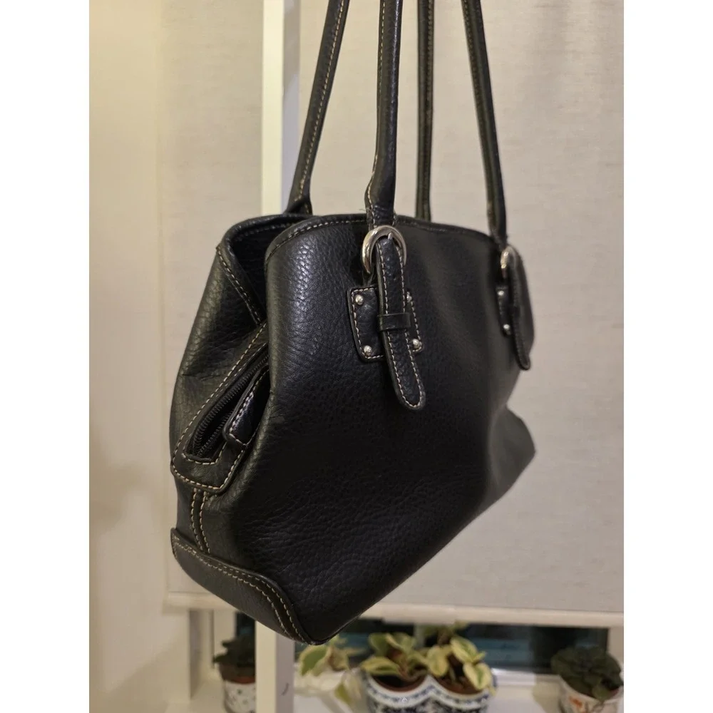 Croft‎ & Barrel Black Shoulder Bag Faux Leather Purse Y2K Style Preppy